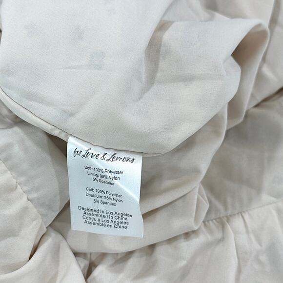 For Love & Lemons Paisley Mini Skirt in Sand Ruffle size XS - Picture 7 of 9